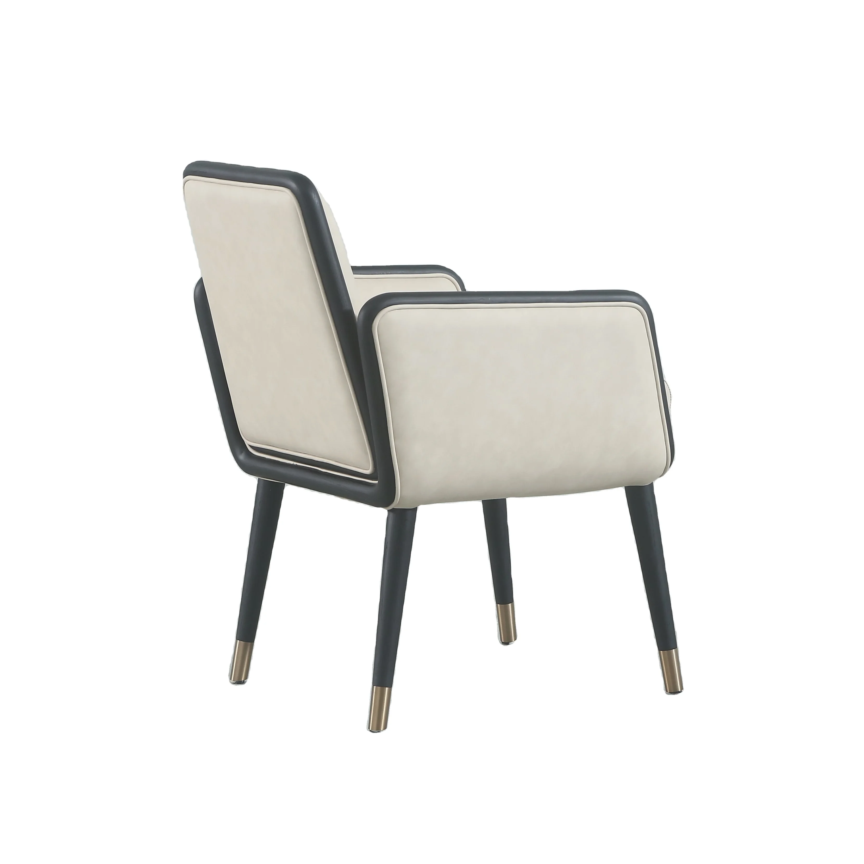 Modern new Chinese leather  living room casual solid wood sofa for family hotel villa apartment furniture