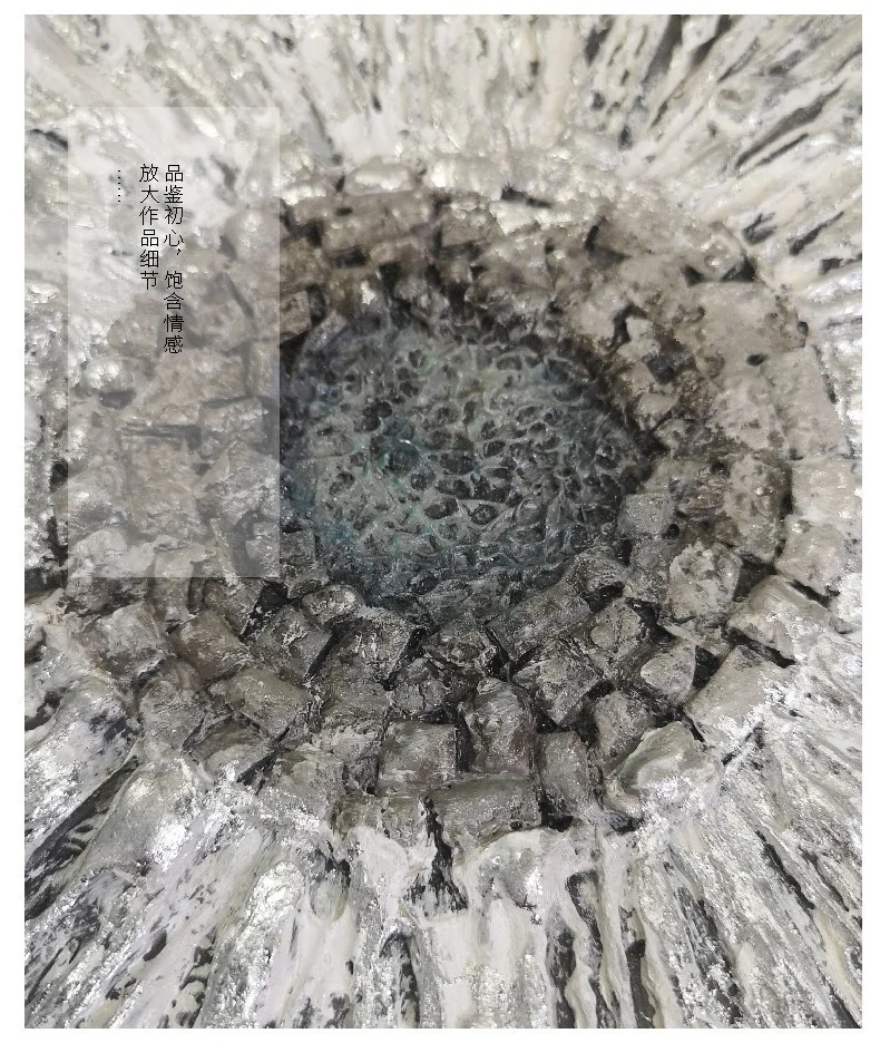 40x40 Inch Contemporary Hand Painted Abstract Canvas Wall Art Texture Grey 3D Paintings for Wall Decorations