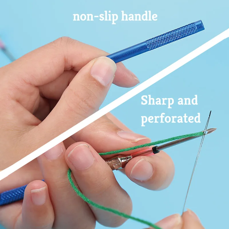 MCX-17 18 Pcs Punch Needle Tool Embroidery Stitching Punch Needles Adult Embroidery Kit