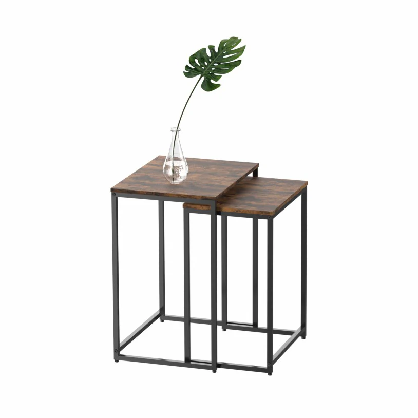 Термопроводный журнальный столик, набор из 2-х квадратных современных столов для укладки, роскошный столик для гостиной