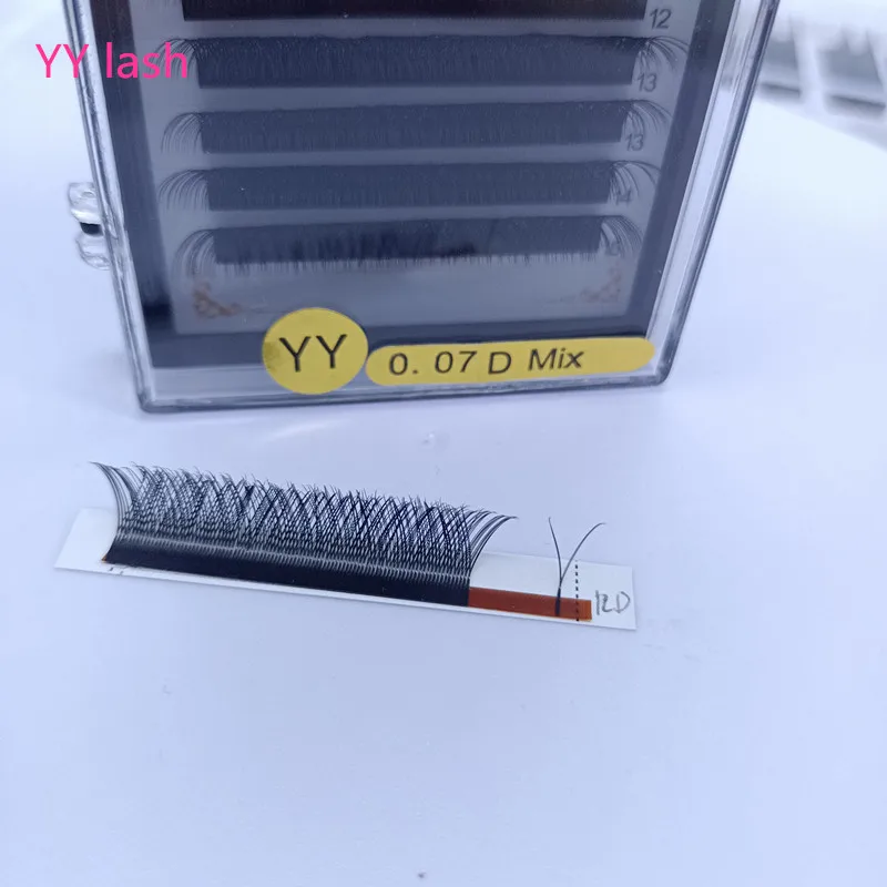 3D W 4D 5D 6D premade fans Russian volume mega lashes 0.1 0.07mm D C curl 12mm 13mm heat bonded false eyelash