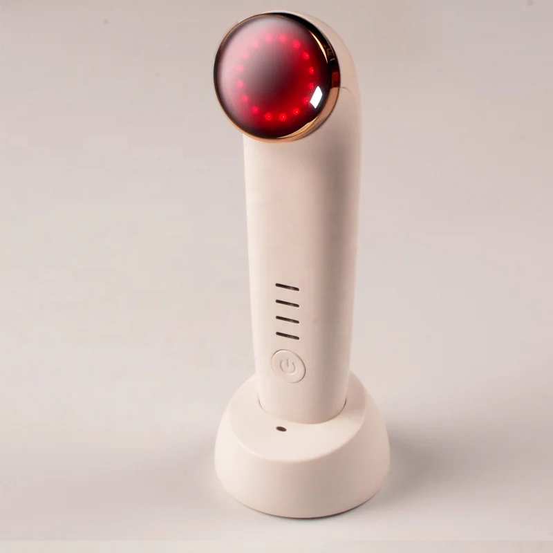 24k led light for skin rejuvenation electric facial massager blue and red light therapy device beauty ultrasonic facial massager