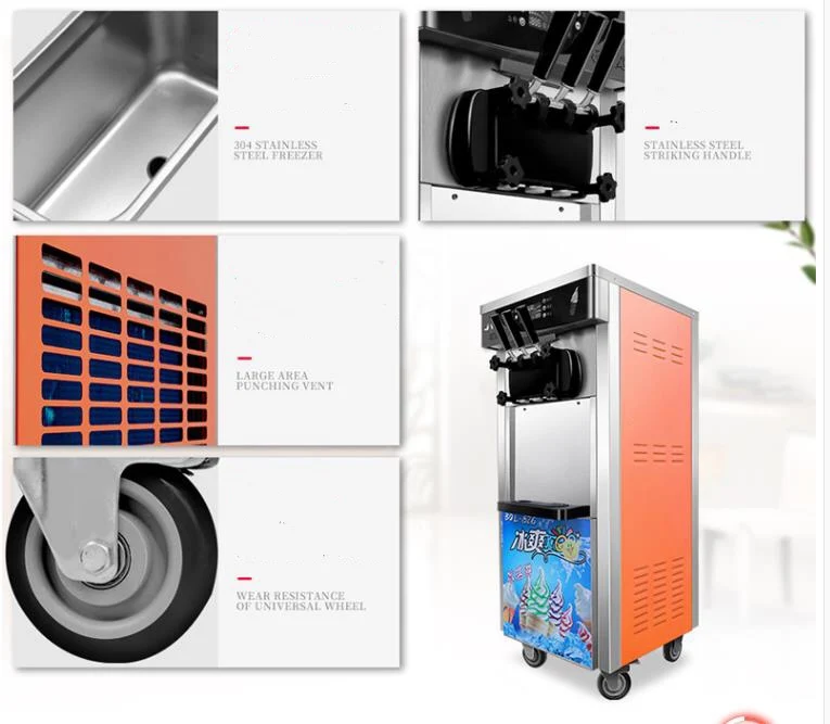 Hot sales cheap commercial 3 flavor soft serve  maker  ice cream making machine  ice-cream machine