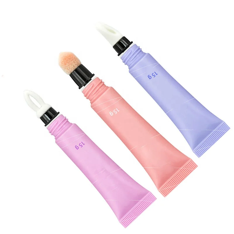 10ml Dia16 Custom Soft Touch Silicone Applicator Lip Balm Or Eye Care PE Squeeze Tube