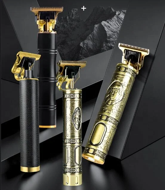 Professional Rechargeable Mens Hair Clippers Zero Gapped Cordless T-Blade Hair Beard Trimmer Haircut & Grooming Kit for Men