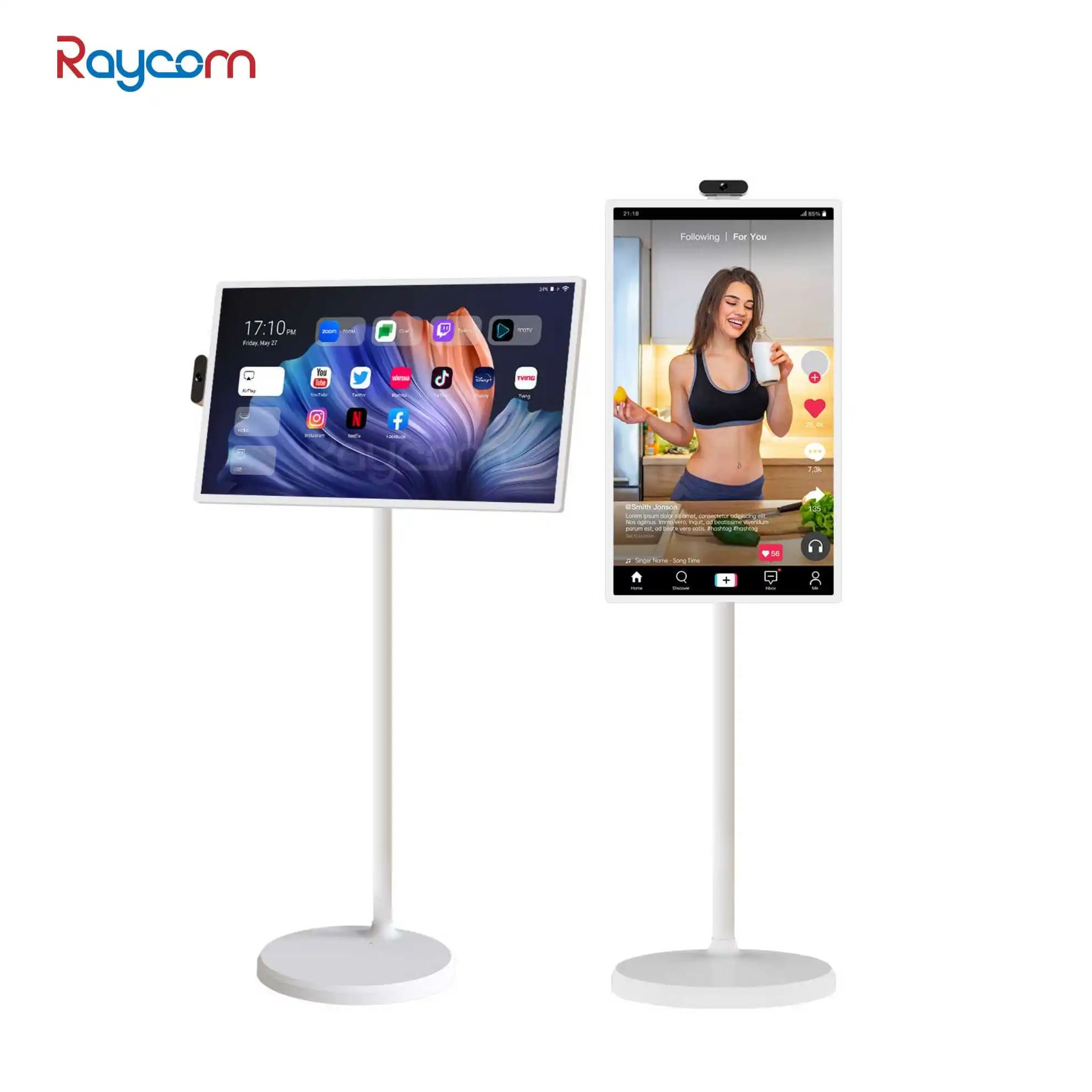 Raycom 32 inch monitor smart tvs Television Touch screen tv android system portable display screen move at will