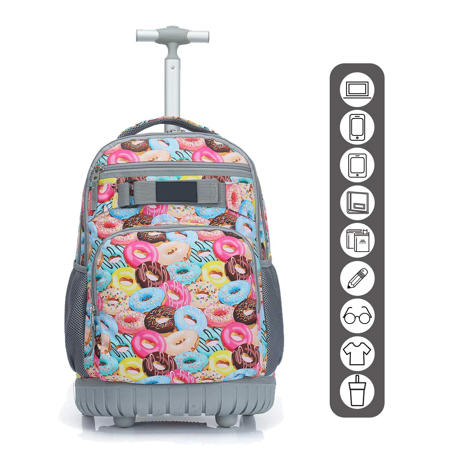 Customized Pattern Student Rolling Backpack Kids Trolley Bag School Backpack Wheeled Bags Trolley Bags For Girls