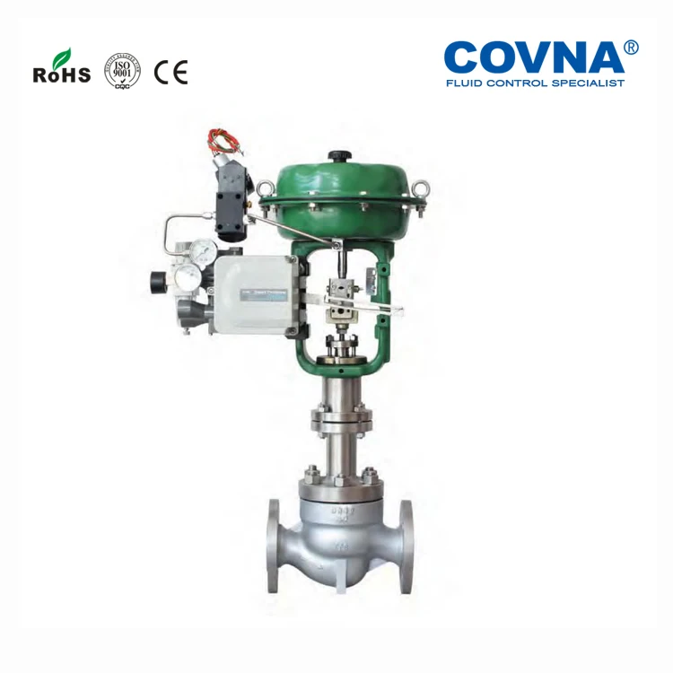COVNA Flow Pressure Temperature Control Gloeb Valve  Rising Stem modulating Pneumatic Reugalting Valve