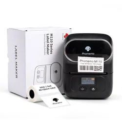 2023 Premium Portable Phomemo M110 Mini Pocket Thermal Printer for Mobile Phone Barcode Label Printing Blue tooth Connect