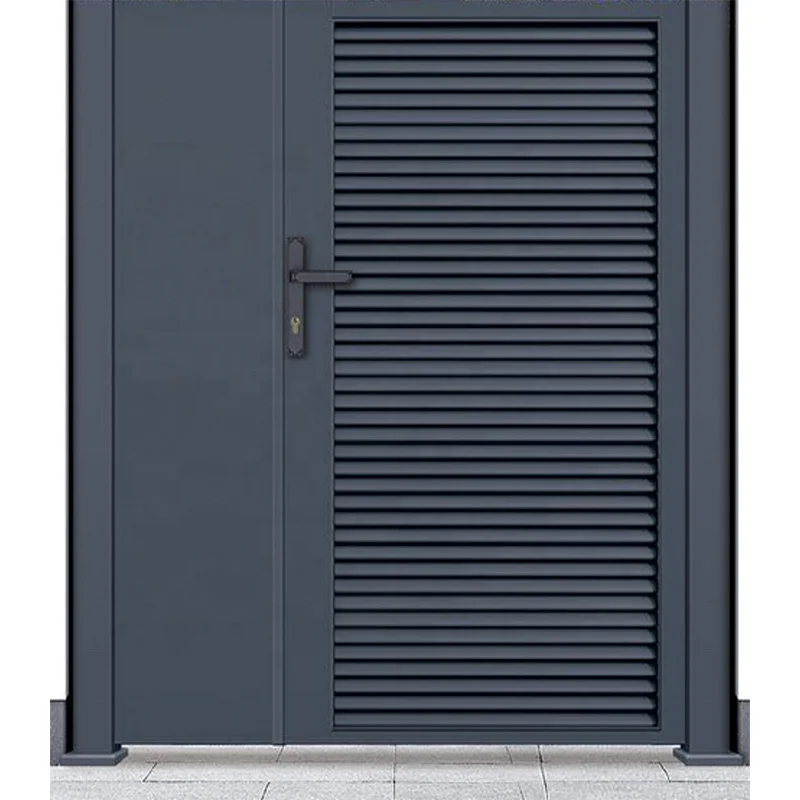 Bodun popular design high quality aluminum steel durable main pedestrians gates outside driveway gate China manufacturer