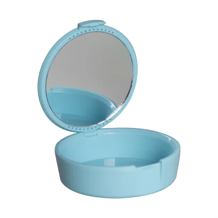 Dental Prosthesis Retainer Case with Mirror Shape Bag for Dental Care