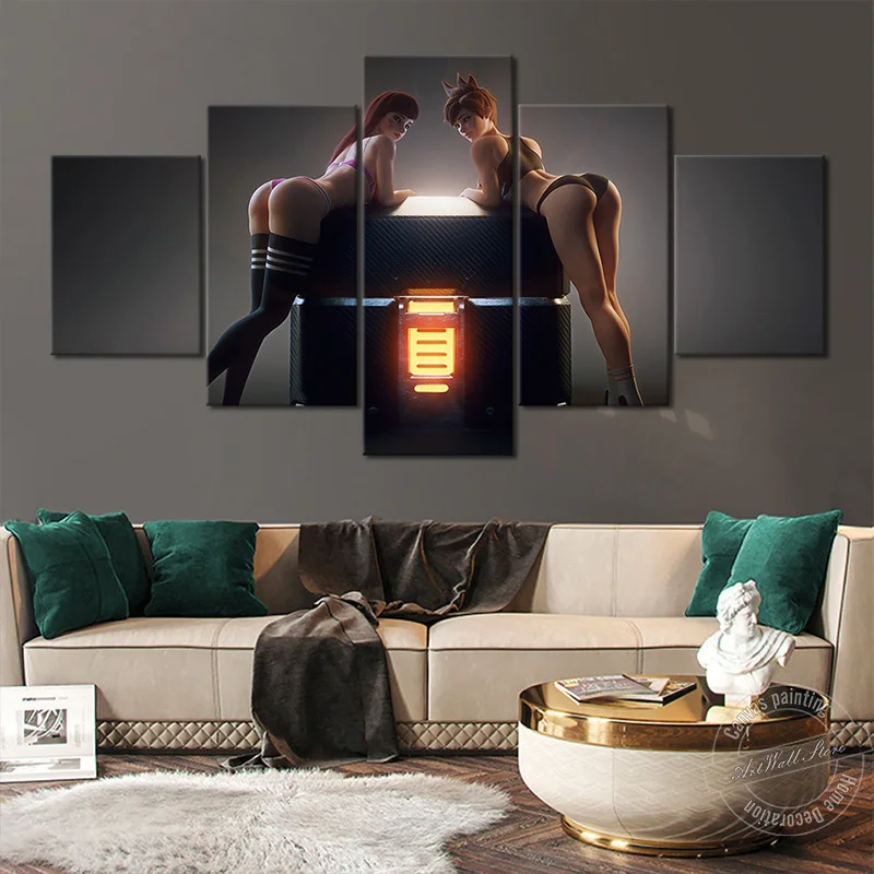 Overwatch Video Game Painting Wall Cover Canvas Art Paints HD Print Wallpaper Home Decor Wall Stickers Sexy Girls Murals Gifts