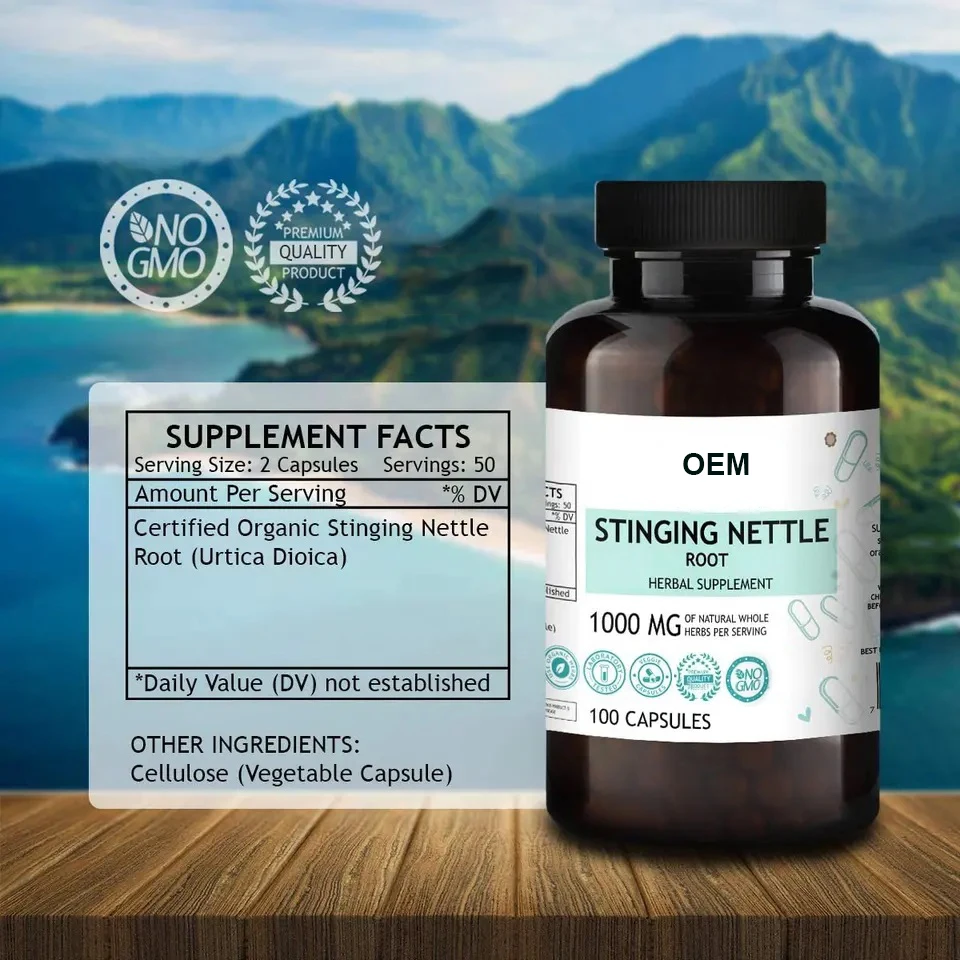 OEM травяные добавки в капсулах для корней крапивы с экстрактом диойки Urtica улучшения здоровья простаты и мочевыводящих путей