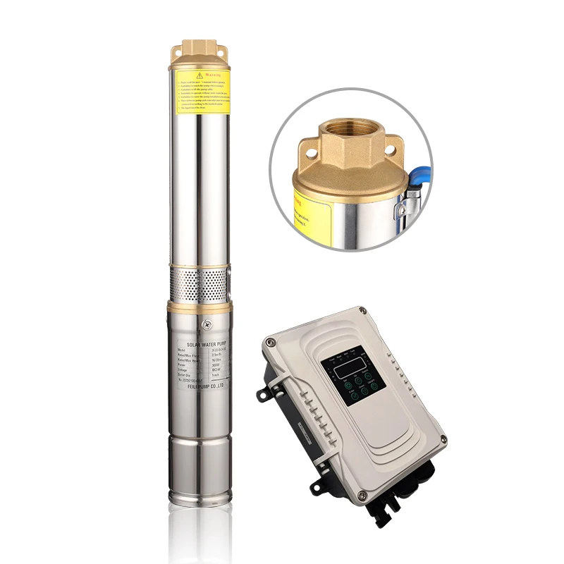  Brushless Solar Energy Powered DC 1 KW Water Pump System High Quality Sumbersible Deep Well for