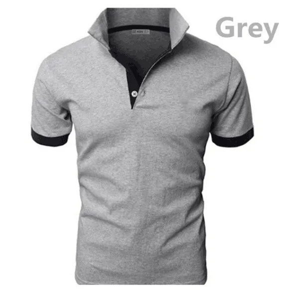 Mens Fashion Personality Embroidery Short Sleeve POLO Shirt