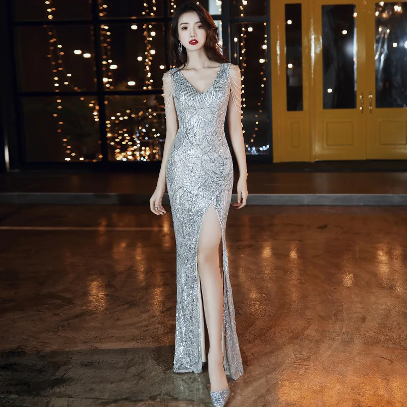 2022 Summer Multi-color Large Size Sexy Party Evening Dress Girls Dance Clothes Dress