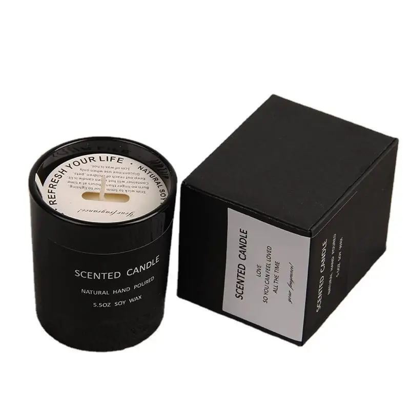 Muran Natural Christmas Widely Other Glass Jars Leather Wrap Private Label Candles Gift Luxury Handmade Soy Wax Scented Candle