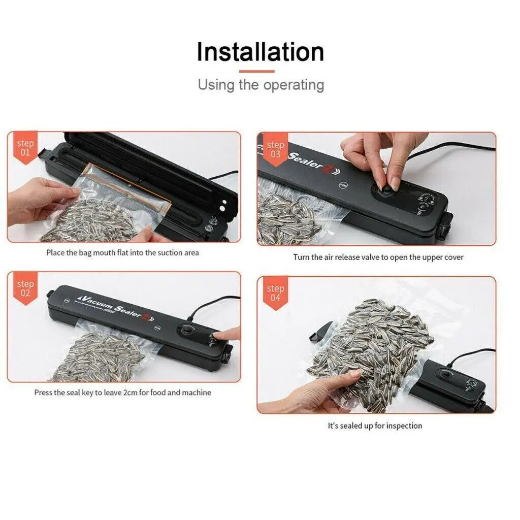Portable Home Food Vacuum Sealer Preservation Packaging Storage Kitchen Electric Vacuum Sealer