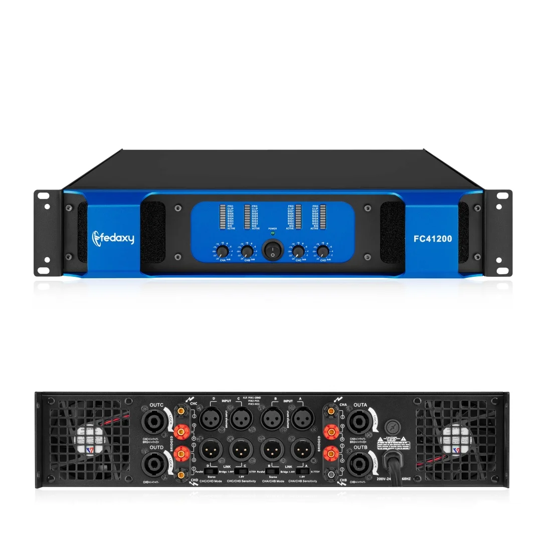 2U усилитель мощности аудио 8/4 Ом 300w/400w/600w набор динамиков с усилителем для dj