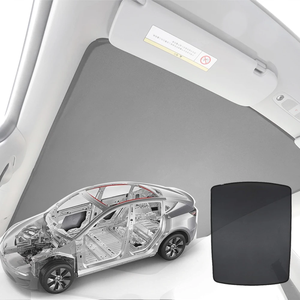 
2021 New Car Roof Sunshade For Tesla Model Y Glass Roof Sun shade Car Skylight Blind Shading Sunroof Net 