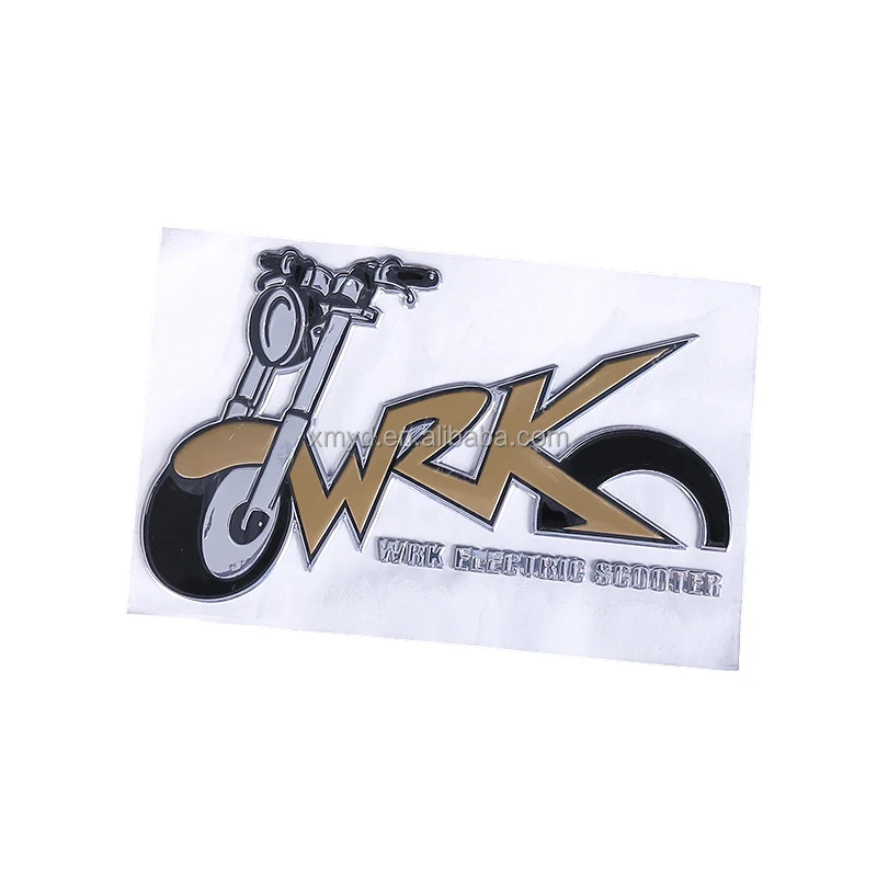 Supply PVC Plastic Logo Labels 3D Soft Chrome Weld Sticker With Sponge Tape