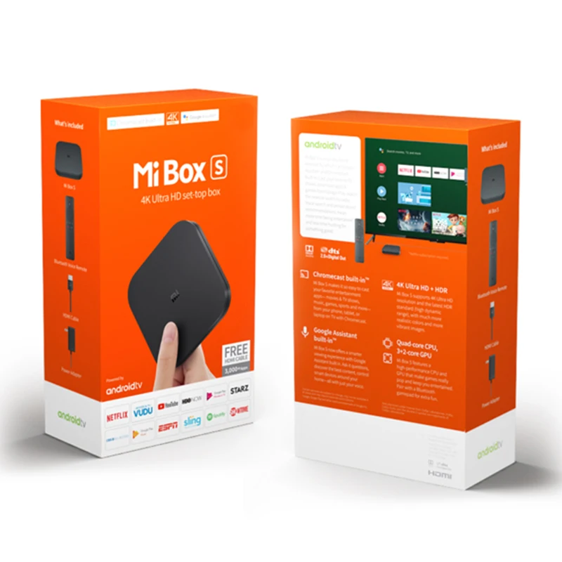 ТВ-приставка Xiao-mi Mi Smart TV Box S Android 8,1 4k Full HD Интернет ТВ-приставка