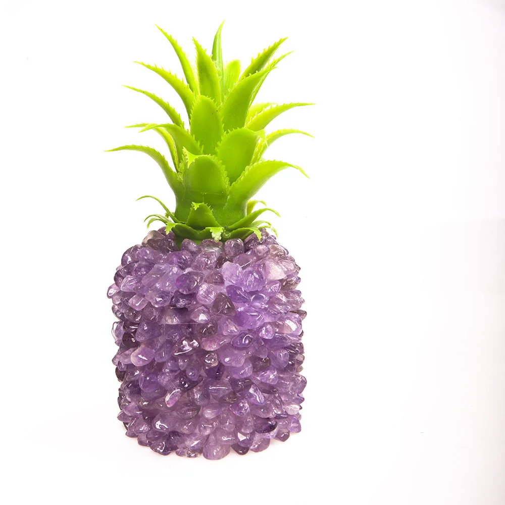 high quality natural quartz crystal charming Amethyst pineapple for decoration