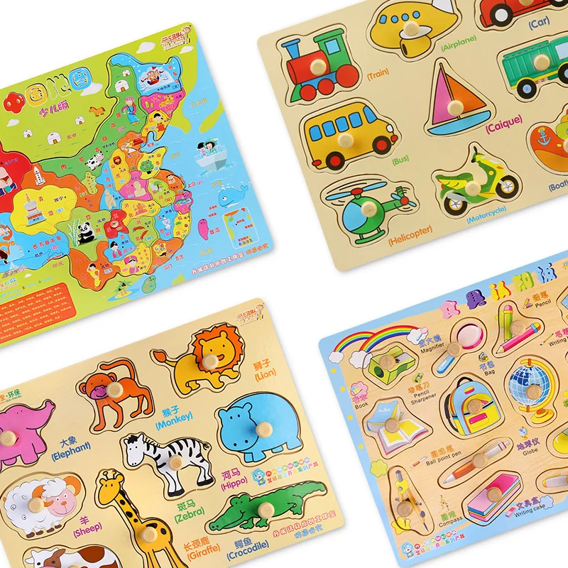 Wood Toys for Kids CDN-7048 3d Puzzle Alphabet Puzzle Jigsaw Puzzle Abc Wooden Kids Over 2 Years Old 20 PCS 30*23*0.7CM Colorful