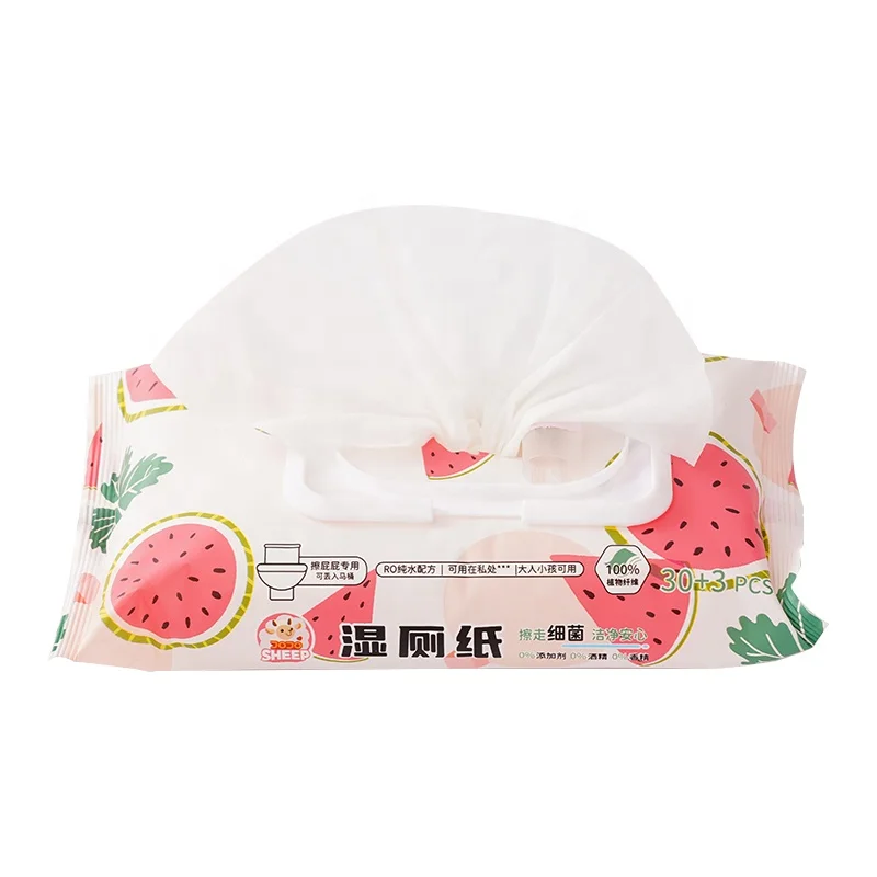 Factory Custom Household Flushable Disposable Alcohol-Free Wet Toilet Wipes
