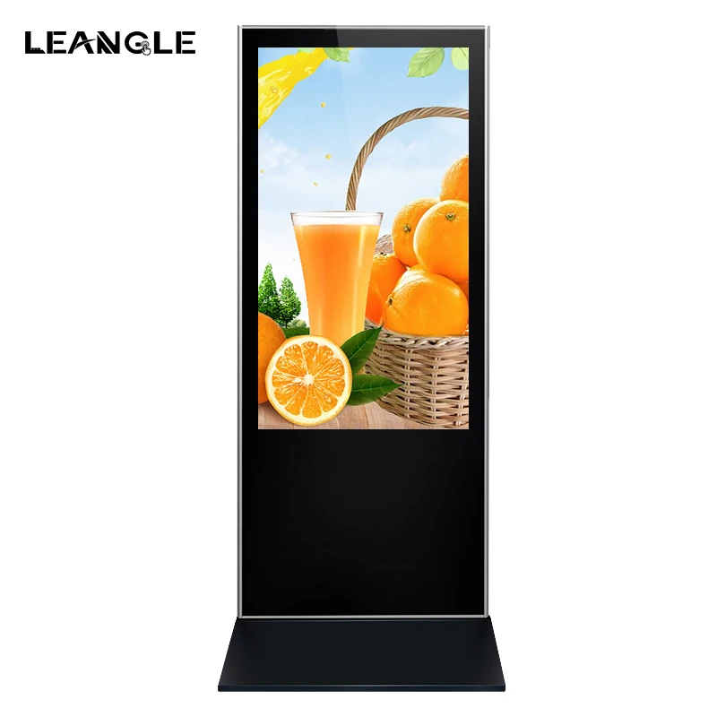 43 55 65 inch Indoor Media Player Double-Sided Vertical Window Display Screen Digital Signage