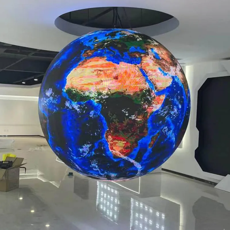 Full-color led shaped display soft screen cylindrical ring flexible screen curved curved spherical shaped large screen