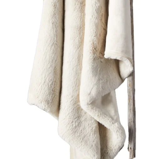 Стильное мягкое покрывало из искусственного меха для дома оптом