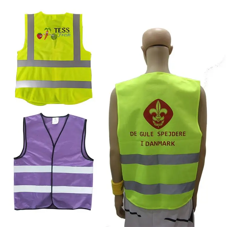 Work Security Safety Vest With Logo Custom Men Manufacturer Custom Logo Printed white safety vest