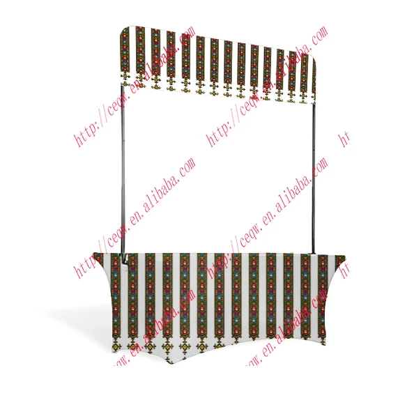 custom any logo Table Top Head Banner Frame Custom Trade Show Fitted Stretch Table Cover arch stand Adjustable table pole stand