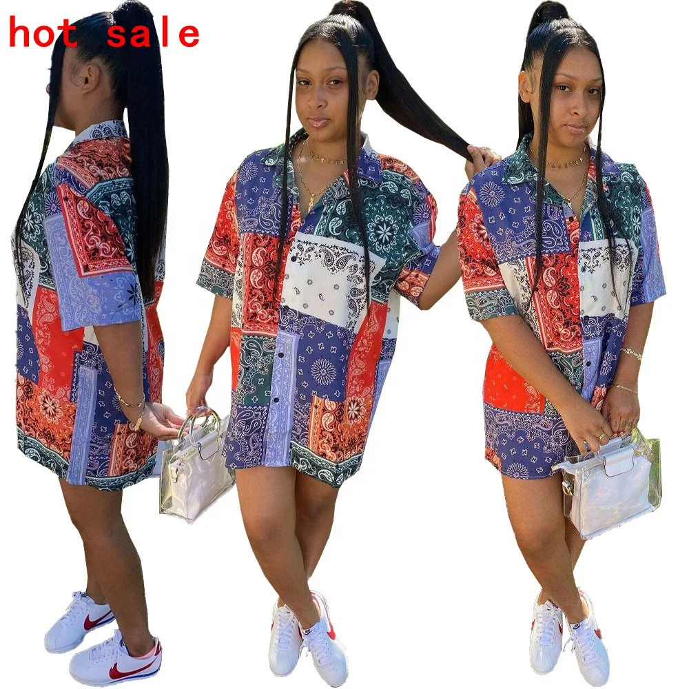 2021 Amazon горячая Распродажа, летняя Бандана с цветочным принтом, плюс размер 3xl, футболка с короткими рукавами для девочек, женские повседневные платья, женское платье