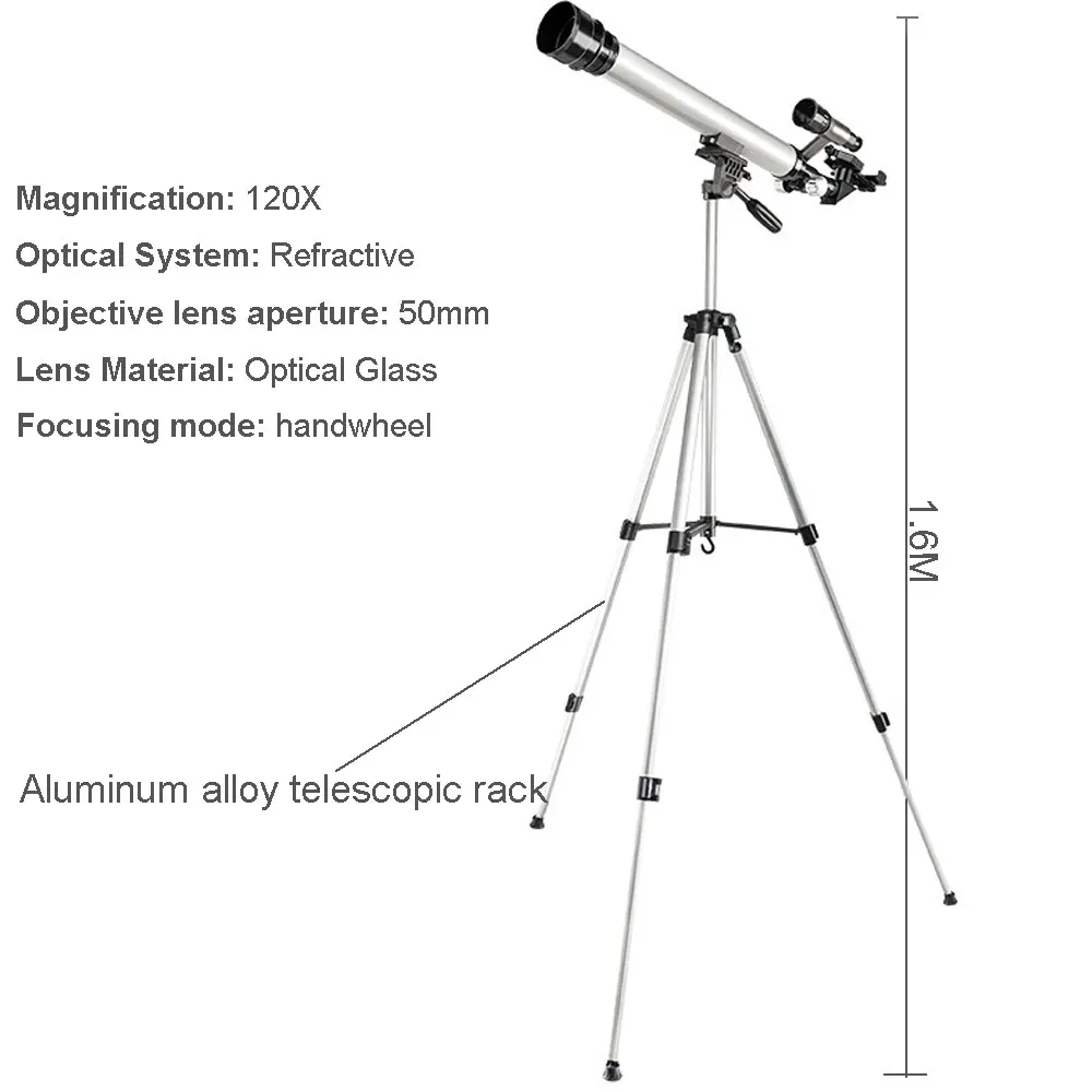 Professional STEM Science Engineering Toys Optical Glass Folding Astronomical Telescope For Kids