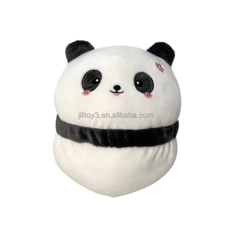 Low MOQ Customised Plush Toy Macaron Panda Plush Pillow Stuffed Animal Macaron Plush Panda Soft Toy