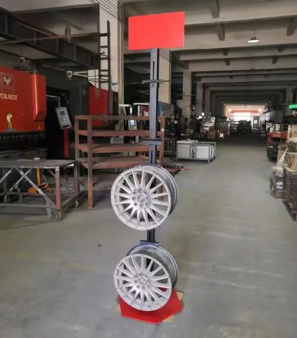 Single side hanging wheel hub display rack car accessories steel ring display rack tire shelf