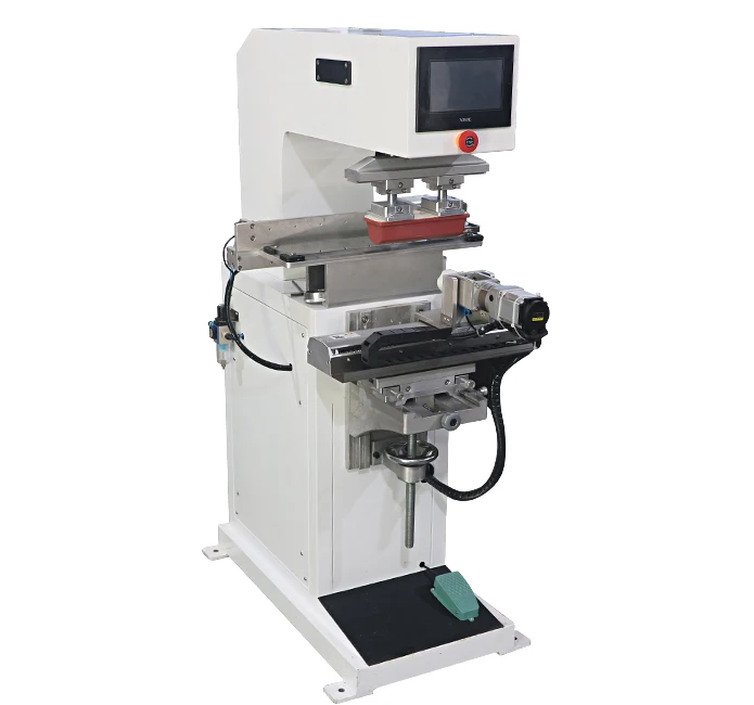 High-Accurate Automatic Servo Rotating Closed Cup Pad Printer New Used Condition Lids Scale Cups Objects Label Printing Gravure