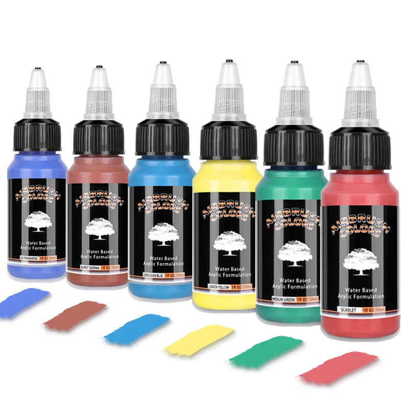 LinhaivetA Acrylic Colors Transparent Waterproof Waterbased Airbrush Paints