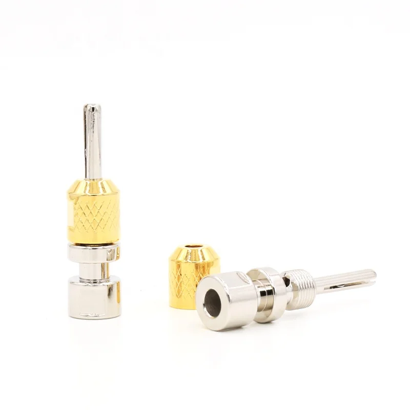 High performance single Banana plug Rhodium plated 4mm cable terminator hole