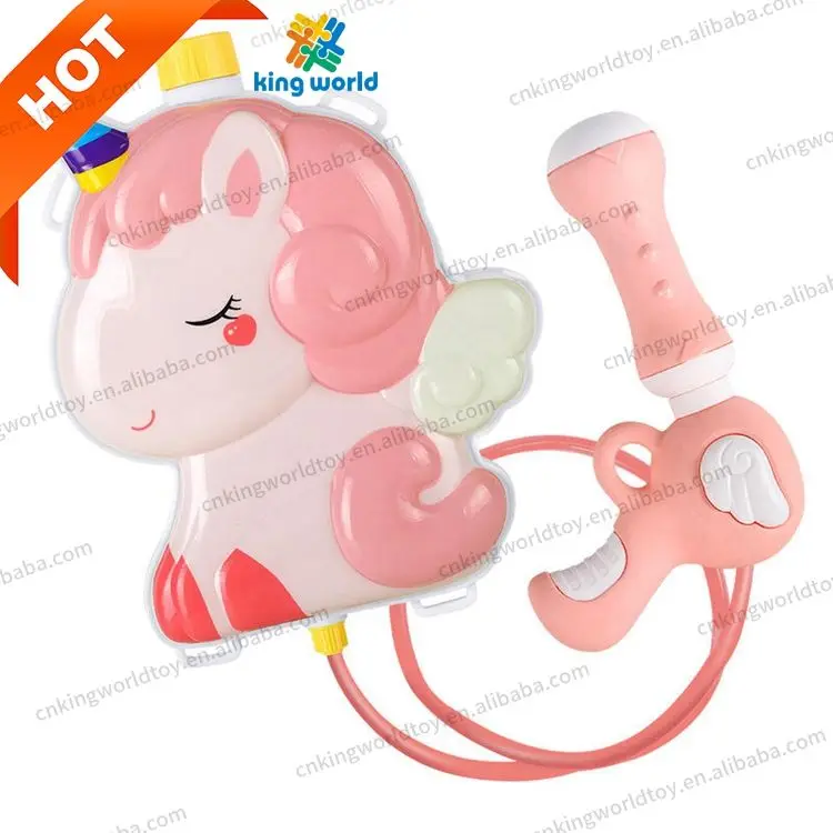 Kids Plastic Summer Toy Big Capacity Cartoon Animal Backpack Pressure Pumping Play Water Gun Outdoor Toys