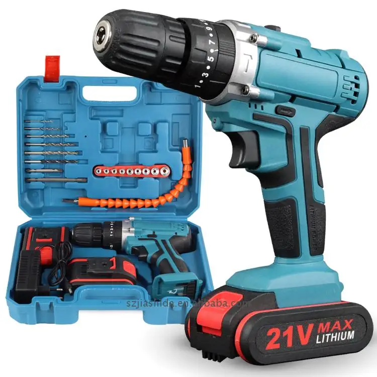 HENGLAI High Quality Industrial Portable 20V Brushless Cordless impact Screwdriver Augers Electric Drill Tools