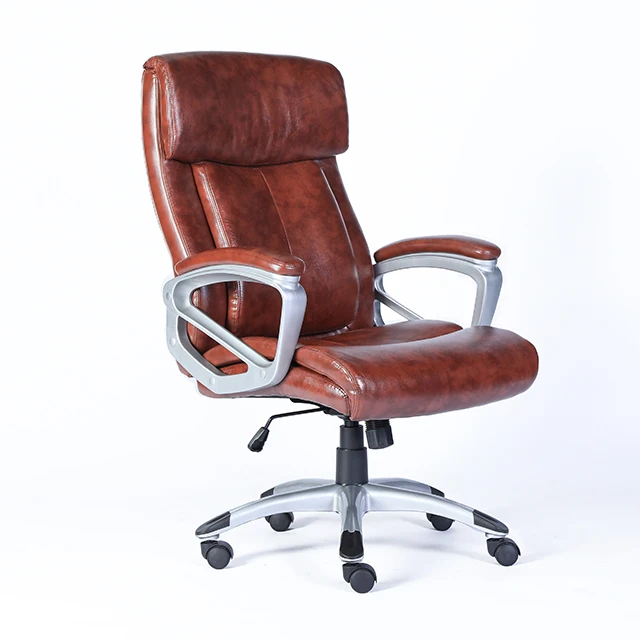 Оптовая продажа, современный офисный стул из искусственной кожи с высокой спинкой