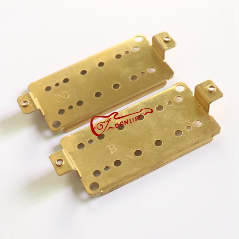 Donlis Alnico Magnet Brass Baseplate Humbucking LP Guitar Pickup Kits with Brass Cover in Nickel Chrome Colors