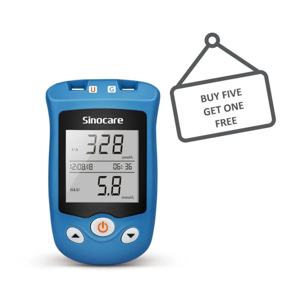 Sinocare Buy 5 получите 1 озоновый стерилизатор Бесплатный Измеритель уровня глюкозы в крови и мочевой