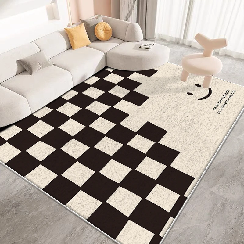 Modern Simple Cashmere Carpet Set  3D Printed Rugs for Living Room Bedroom Bedside Carpet