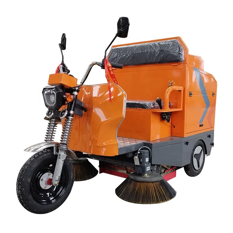 3 wheel 5 brushes motorcycle sweeper electric road sweeper machine street sweeper for sale