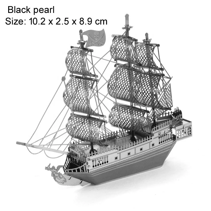 Black Pearl Ship DIY jigsaw boat destroyer Titanic Mayflower Golden Deer submarine boat 3d Metal Puzzle