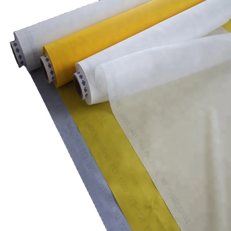 120 135 150 160 180 195 200 250 300 mesh nylon polyester silk screen printing mesh for screen printing